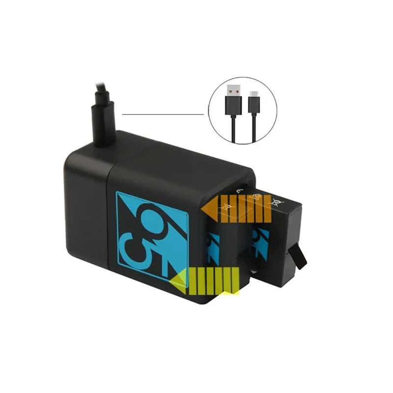

For GoPro 5/6 Double Outputs Battery Charger Type C 5V2A Input Accessories For RCAction Sports Camera Rechargeable Parts