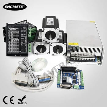 

3 Axis CNC Kit ENGMATE Stepper Driver Nema24 2.94N.m Stepper Motor & 48V PSU