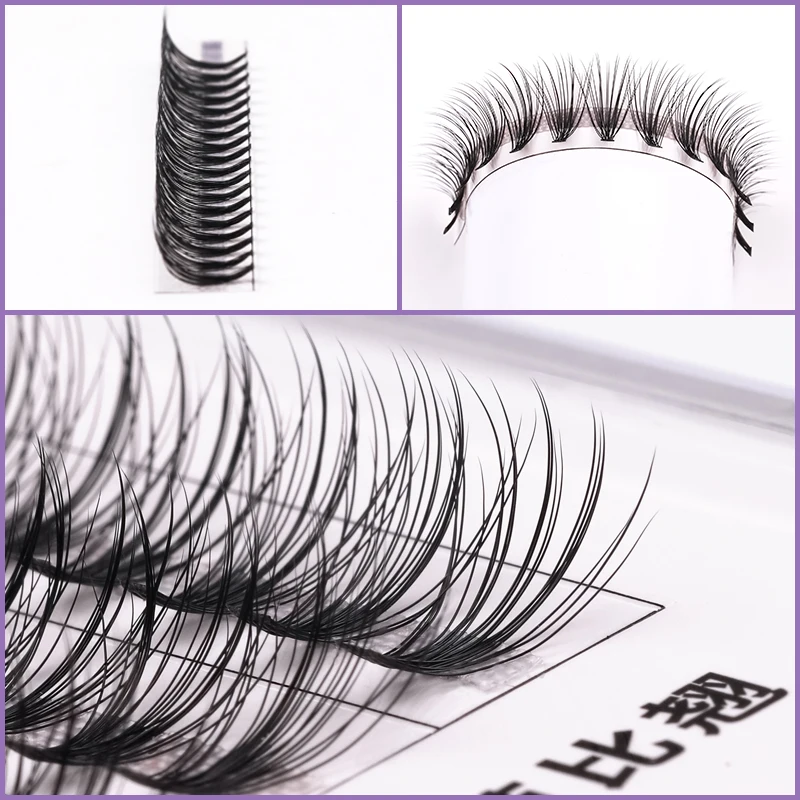 Efc beauty 0 07 мм толщина D + curl Высокое качество пре fanned 20D русские объемные ресницы