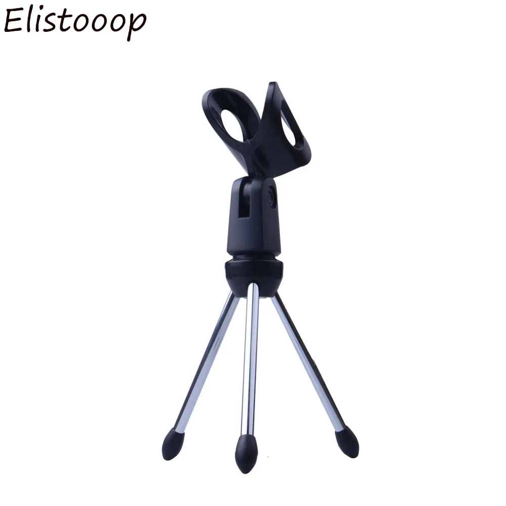 

2018 Portable Mini Table Tops Microphone Tripod Zinc Alloy Mic Stand Bracket Desktop Adjustable Microphones Tripods Holder
