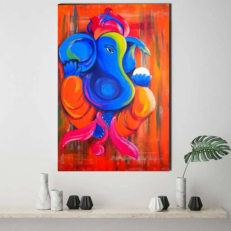 

Ganesha Good Morning Images God Canvas Painting Print Living Room Home Decoration Modern Wall Art Oil Painting Posters Pictures
