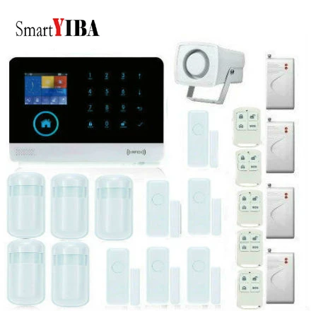 SmartYIBA 3G Wi-Fi дома охранной сигнализации Системы дистанционное управление RFID карты Беспроводной Alarmes Камеры Скрытого видеонаблюдения