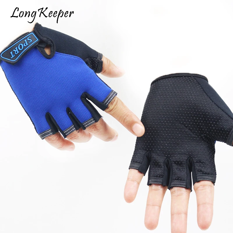 

Long Keeper Children Gloves For Body Building Training Half Finger luvas for 5-13 Years Kids Silicone Anti-slip Boys Girls Glove