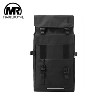 

MARKROYAL canvas Waterproof Backpack Unisex Multi-function Backpack For Men Black Expandable space Black Expandable space Bag