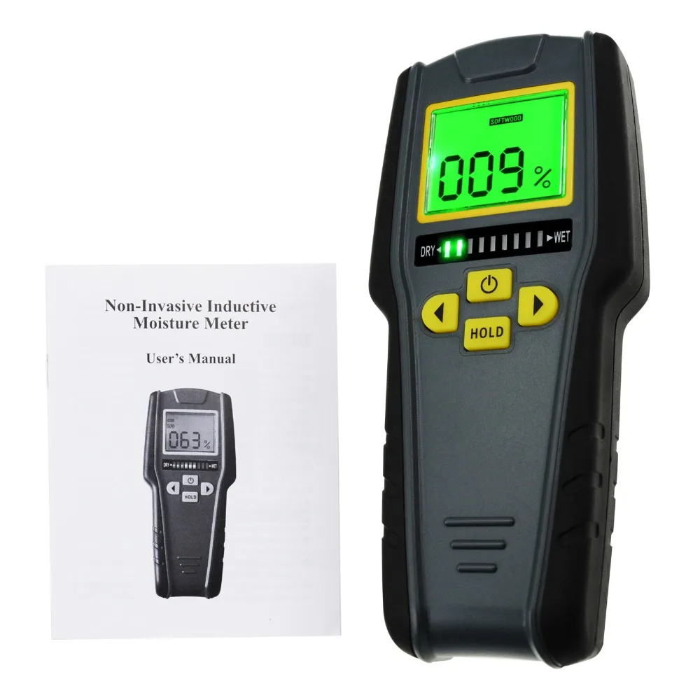 Goedkoop Digitale Pinloze niet invasieve Inductieve Vochtmeter Hard Zacht Hout Gipsplaten Metselwerk Scanner Nat Droog Tester Handelaren Ambachtslieden