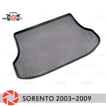 

Trunk mat for Kia Sorento 2003~2009 trunk floor rugs non slip polyurethane dirt protection interior trunk car styling
