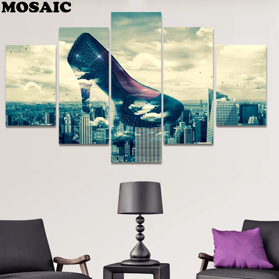 

Multi-pictures 3d,diamond Embroidery,5D DIY Diamond Painting"lined Heels City Building"Cross Stitch,Rhinestone diamond Mosaic