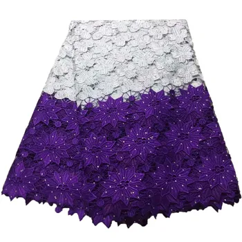 

Embroidered African Lace Fabric High Quality For Nigerian Wedding Dress,Water Soluble Lace With Guipure Cord Lace Fabric A1114-1