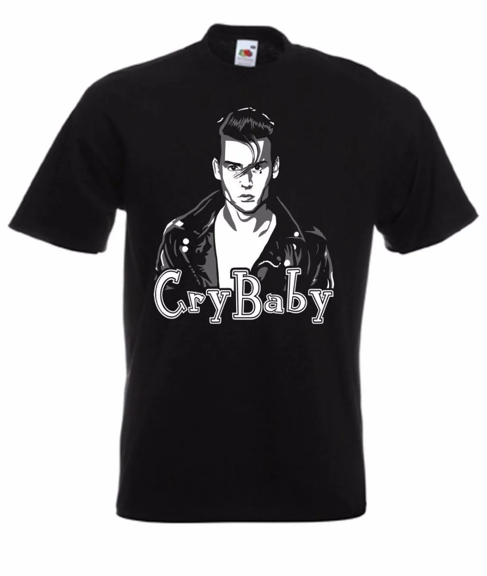 Cry Baby Johnny Depp John Waters Retro Movie T Shirt Mens Short Sleeve Cotton T-Shirt Fashion Casual Tops Clothing | Мужская одежда