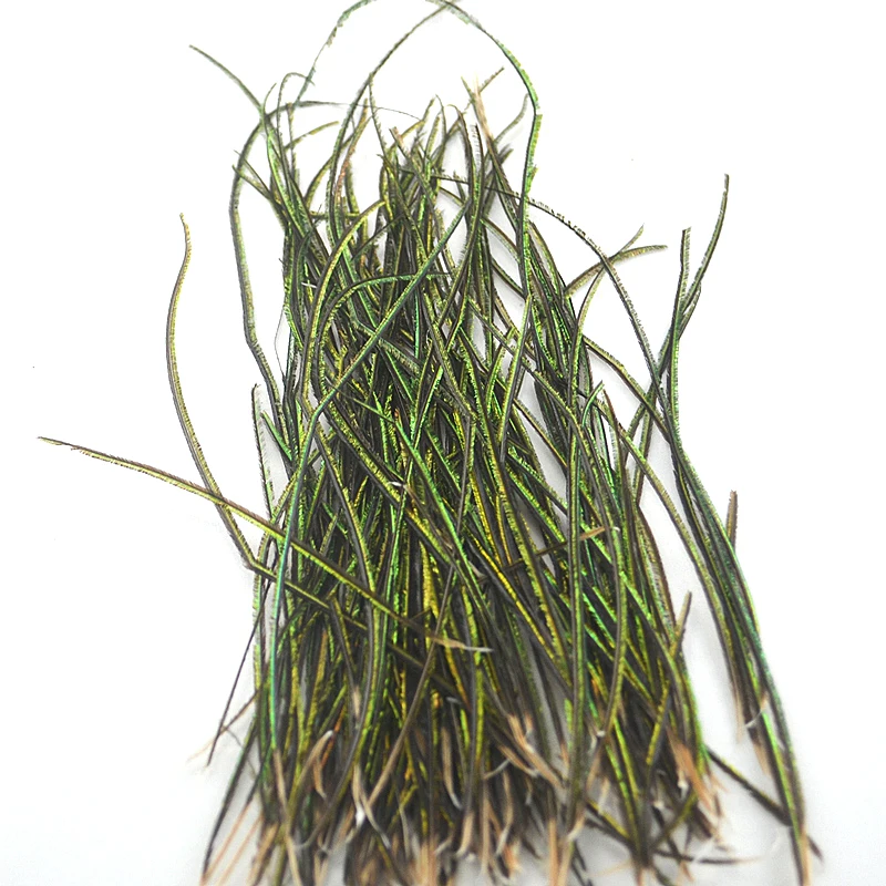 MNFT 1 сумка натуральное оливковое зеленое перо павлина проволока для завязывания мух материал для ловли нахлыстом приманка Нимфы стримеры мухи