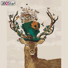 Олень животные картины живопись по номерам, ручная работа Холст Картина маслом домашний декор для гостиной