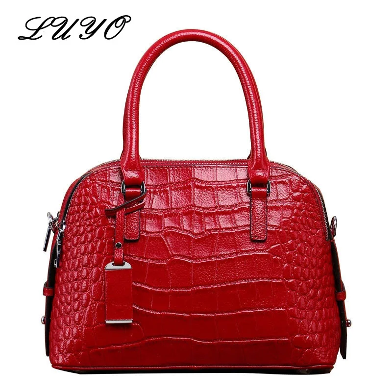 

2018 Fashion Crocodile Genuine Leather Shell Bags Ladies Handbags Women Famous Brands Female Shoulder Tote Bag Bolsas Feminina