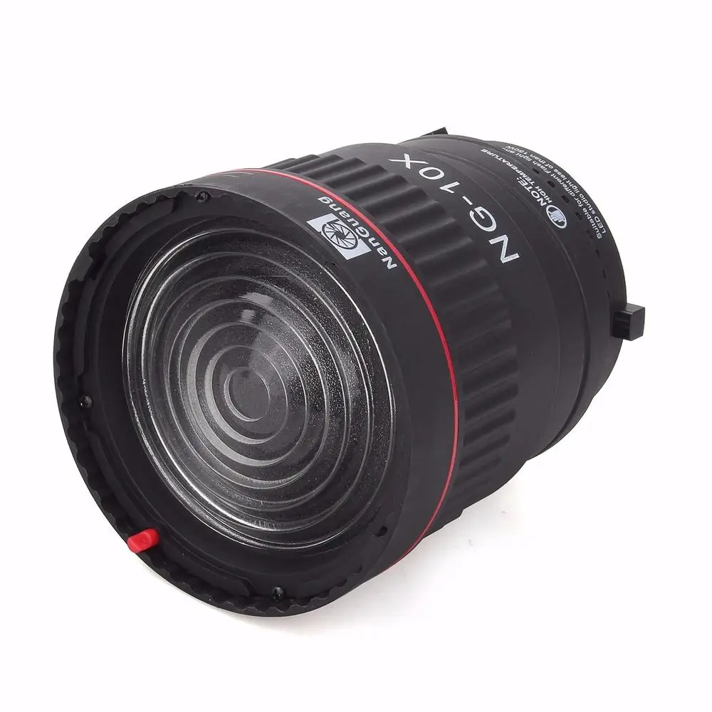 Online Nanguang NG 10X lente de foco de luz de estudio montaje Bowen para Flash luz Led con 4 filtros de Color conjunto de Luz Accesorios de fotografía