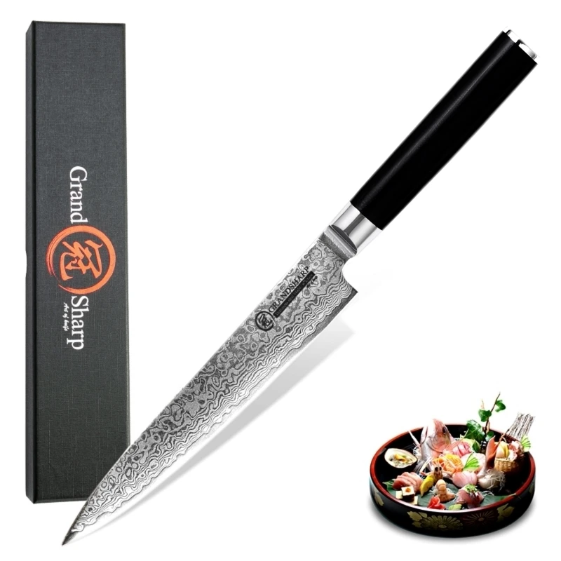 Damascus Kitchen Knife 5.9 Inch Utility Knife 67 Layers vg10 Japanese Damascus Steel Kitchen Knives Chef Knife Cooking Tools NEW