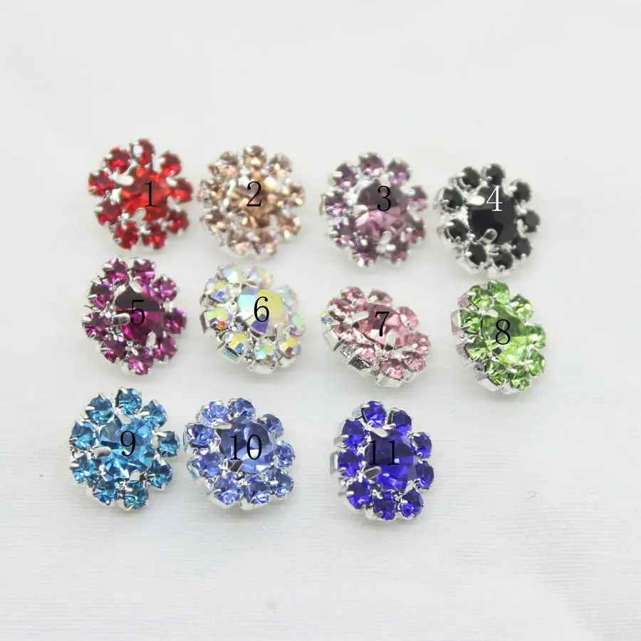 Круглый Хвостовик Rhinestone Украшения Diy Обувь Украшения Кнопки Для Clothing-12mm, 10 шт. пряжки металлические