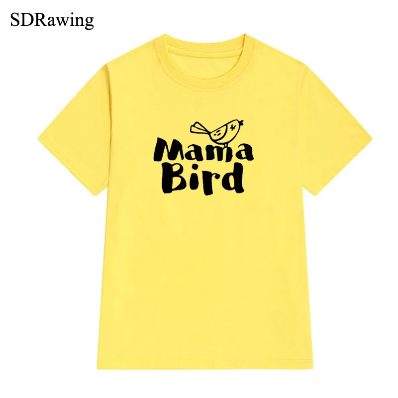 

Mama Bird T-Shirt T Shirt Tee Ladies Gifts for Casual Funny tshirts For Tee Hipster Tumblr Black White Gray Drop