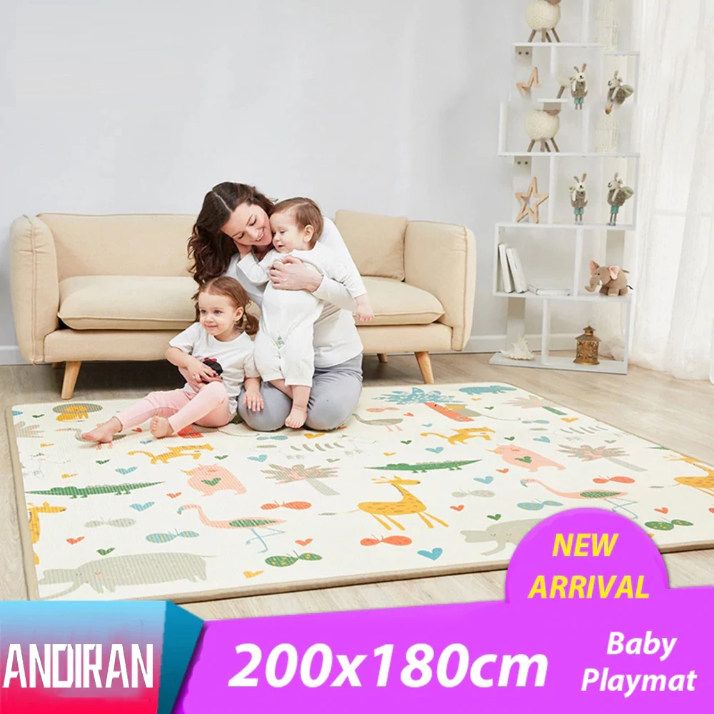 2 Толщина детский игровой коврик 200*180 см большой для лазания экологичный ковер EPE