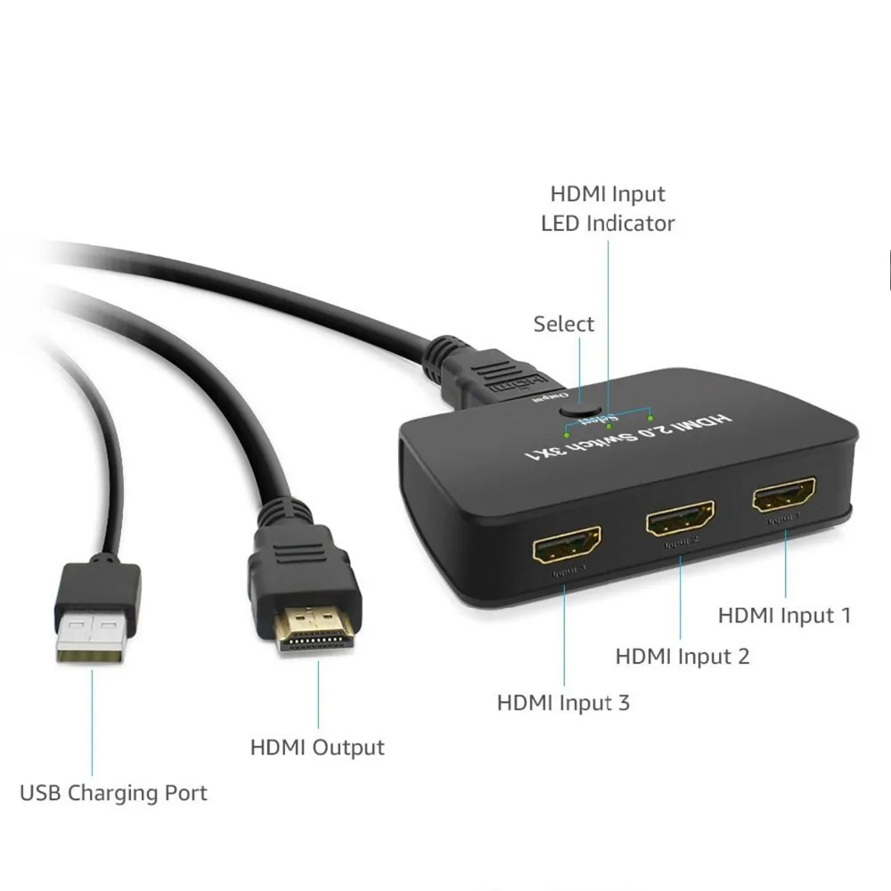 HDMI 2 0 Switch 3X1 18Gbps 3 Port HDMI 2 0 Selector 4K x 2K Switch 2