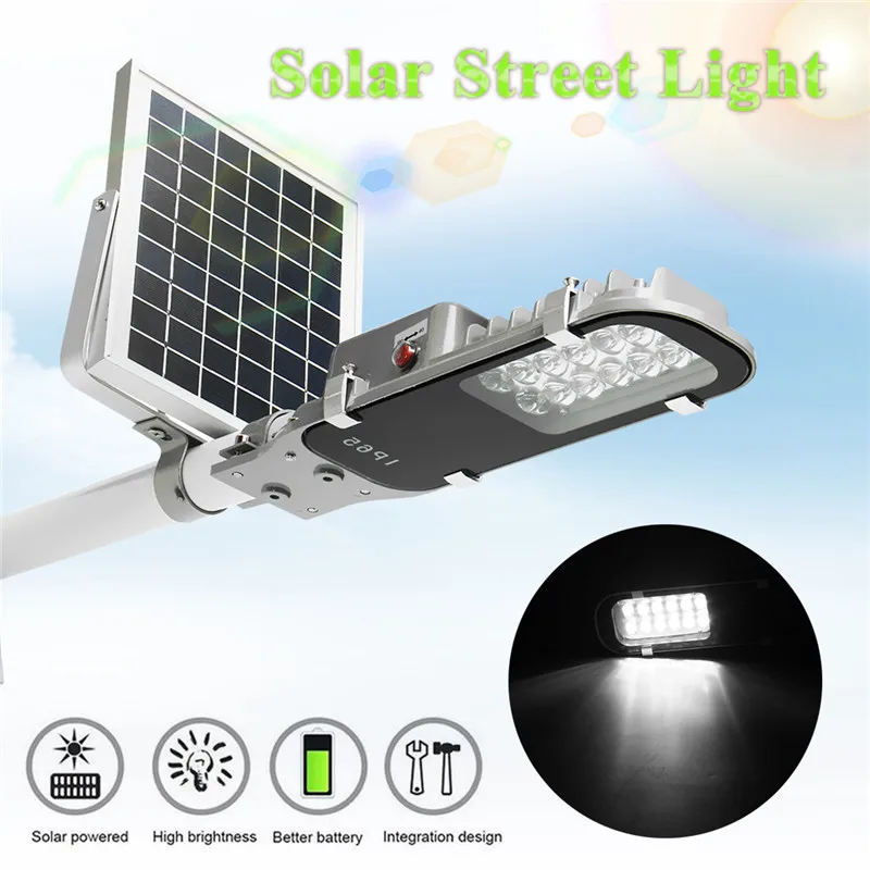 

Mising 12 LED Solar Street Light 7.4V 5W Solar Powered Panel Outdoor Garden Walkway Lighting Waterproof Light Control