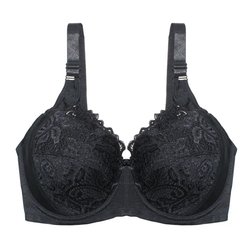 Women Bra Perfect Coverage Bra With Lace Push Up Big Size Strappy