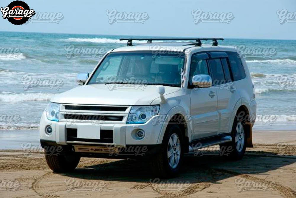 Решетка радиатора с сеткой для Mitsubishi Pajero 4 2006- ABS пластиковые аксессуары защитный комплект кузова Тюнинг Автомобиля