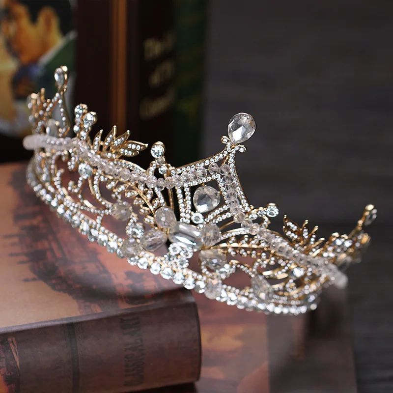 Charm Rhinestone Zircon Crown Bridal Tiara Crystal CZ Diadem For Bride Princess Pageant Wedding Hair Accessories (8)