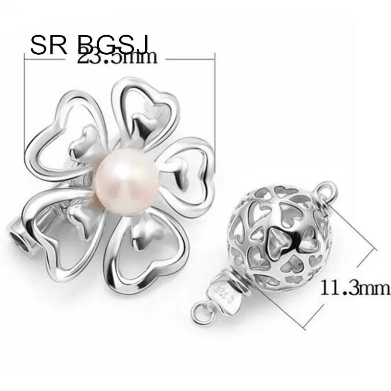 

Free Shipping High Quality Jewelry Making DIY Multifunction Silver Magenetic Insert Necklace Clasp Set