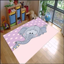 Еще милый фиолетовый слон розовый Пол в белый горошек животные 3d принт нескользящие микрофибры для детской комнаты Декоративные области коврик