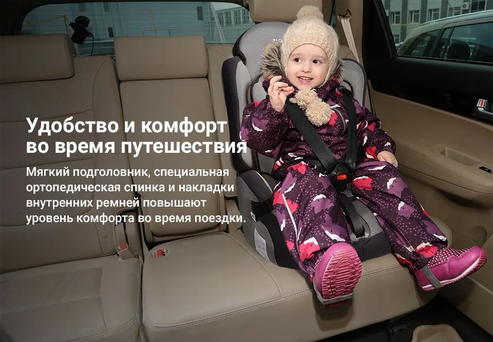 Детское автокресло Siger "Прайм ISOFIX" 1-12 лет, 9-36 кг, группа 1/2/3