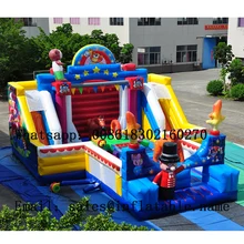 Commercial inflatable bouncer in inflatable slide for kids inflatable slide with blower