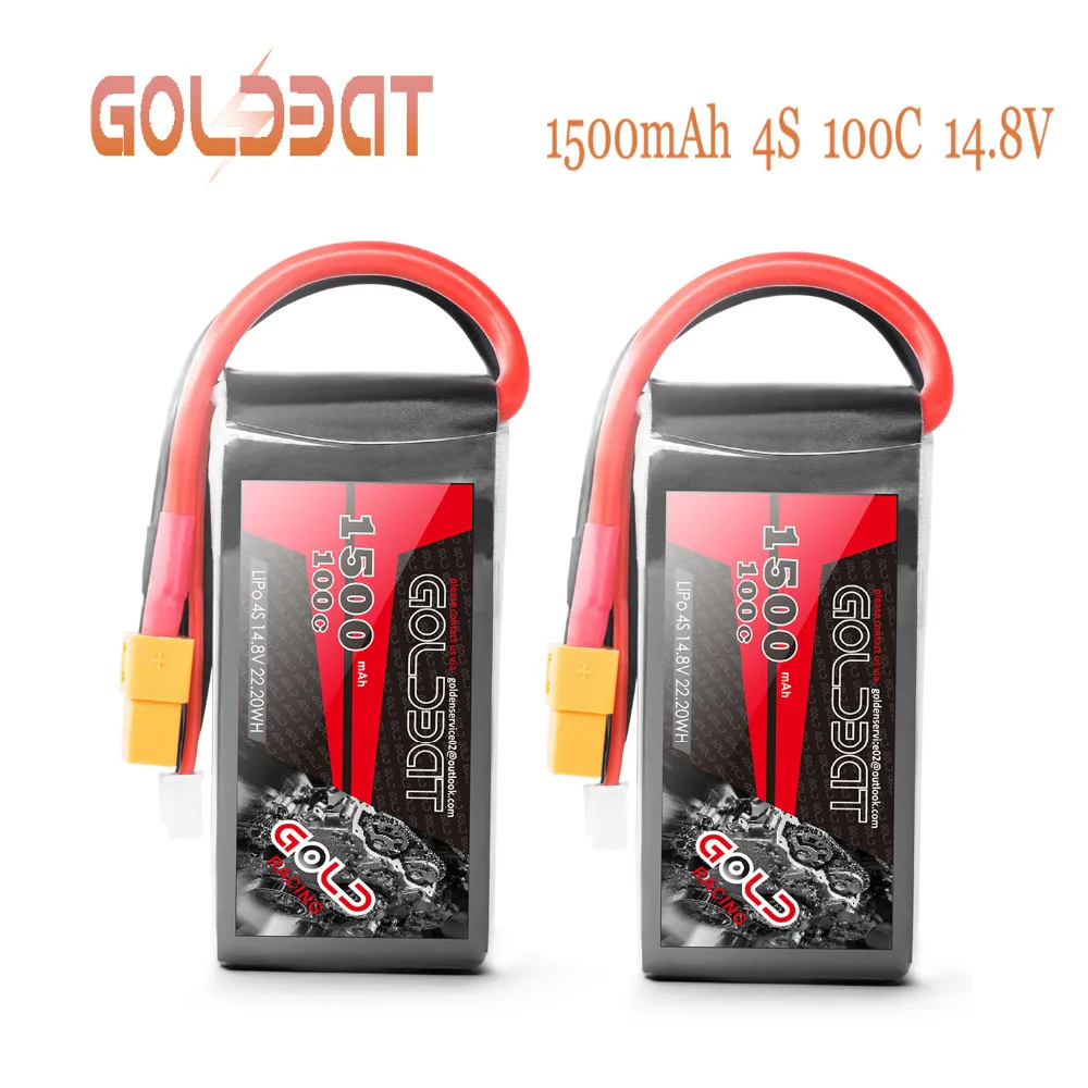 2 единицы GOLDBAT 14,8 V Батарея зарядное устройство 1500 mAh 4S Lipo Батарея зарядное устройство 100C lipo пакет с XT60 Разъем для RC автомобилей Грузовик