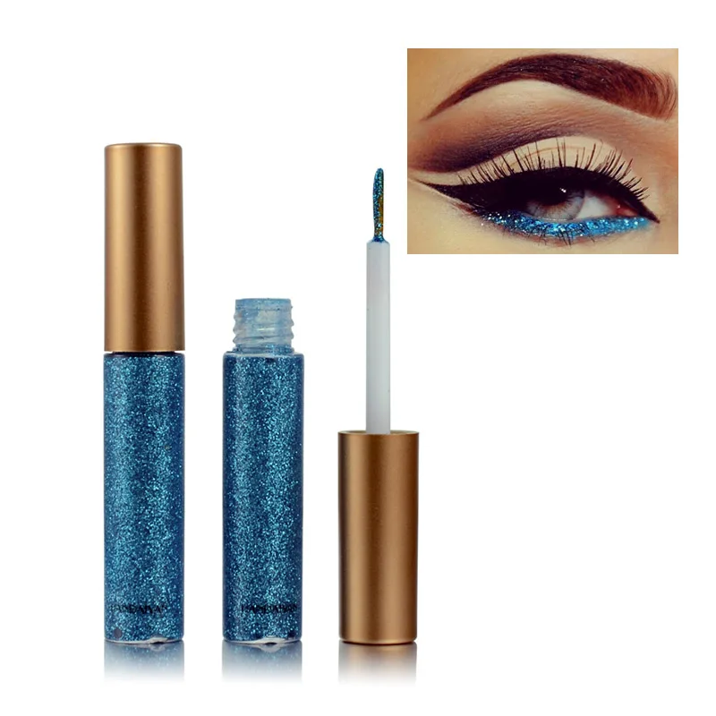 10pcs/set Shining Eyeliner Lot Waterproof Shimmer Shine Pigment Silver Gold Metallic Tint Liquid Glitter Eye Liner Set Maquiagem