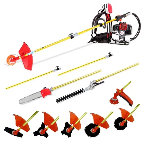 

Back-pack Multi 10 IN 1 brush cutter,whipper snipper chain saw,hedge trimmer, 52cc engine pruner