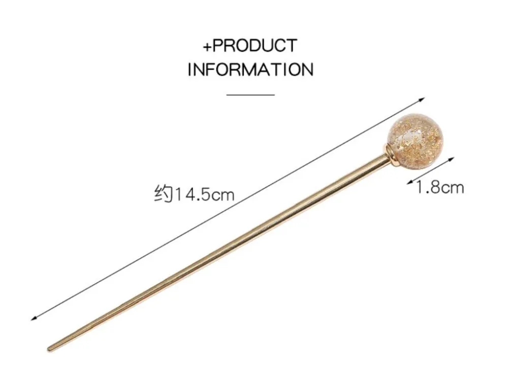 Лидер продаж, японская женская палочка для волос в виде леденца, ленивый темперамент, Золотая фольга, Шпилька для девушек, Элегантные украшения для волос