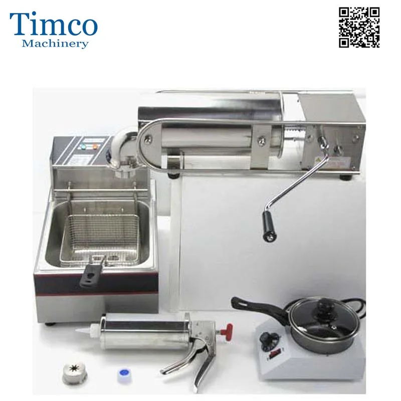 

Churro Maker 5L Horizontal 6L Electric Fryer Melting Pot Mini Churros Filler Spanish Churros Making Machine