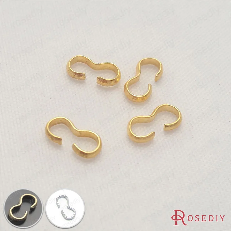 8*4MM Iron or Brass Rope Connect Clasps Closed Rings Clasps Connector