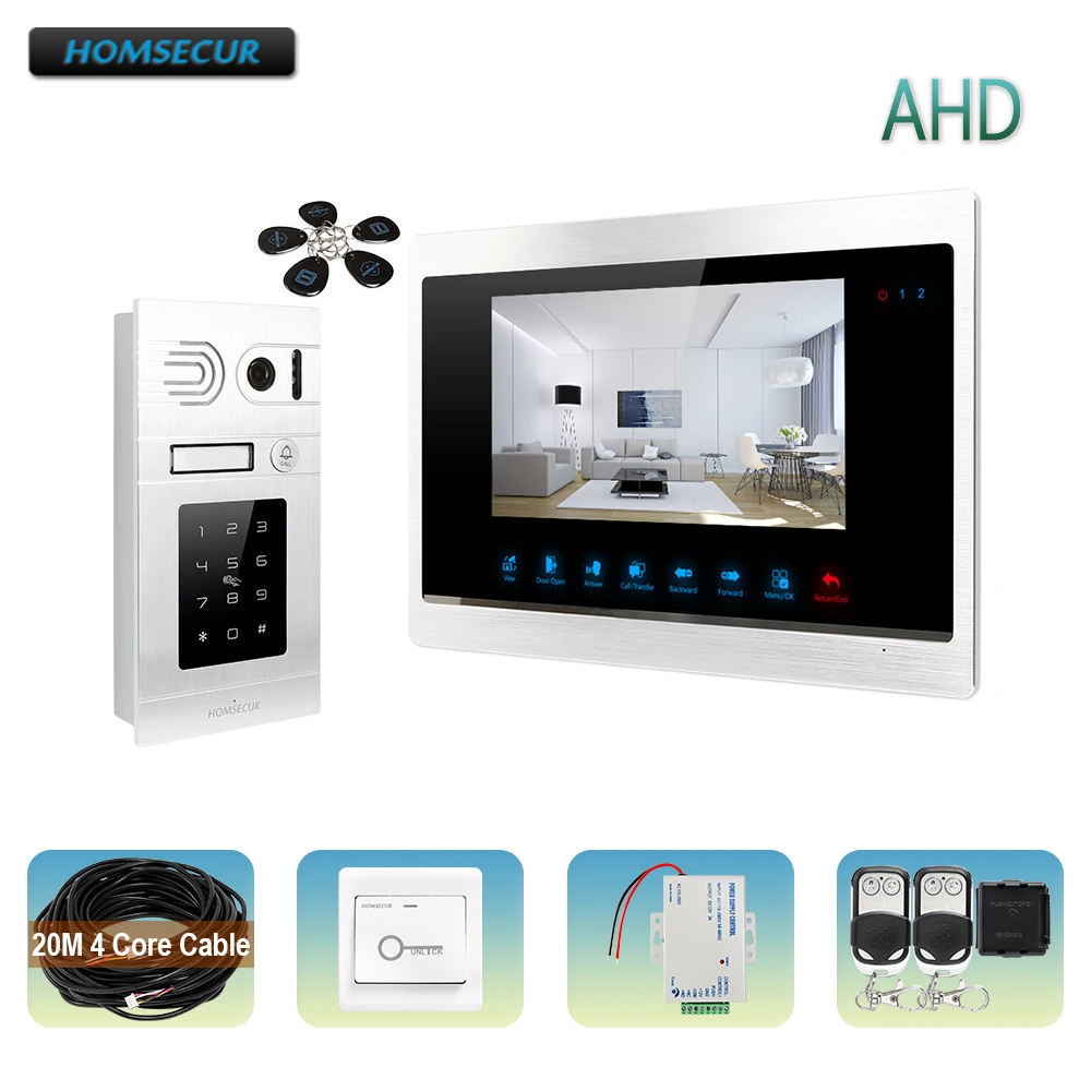 Умный дверной звонок HOMSECUR 960P ahd1.3 МП с монитором памяти датчиком движения 4