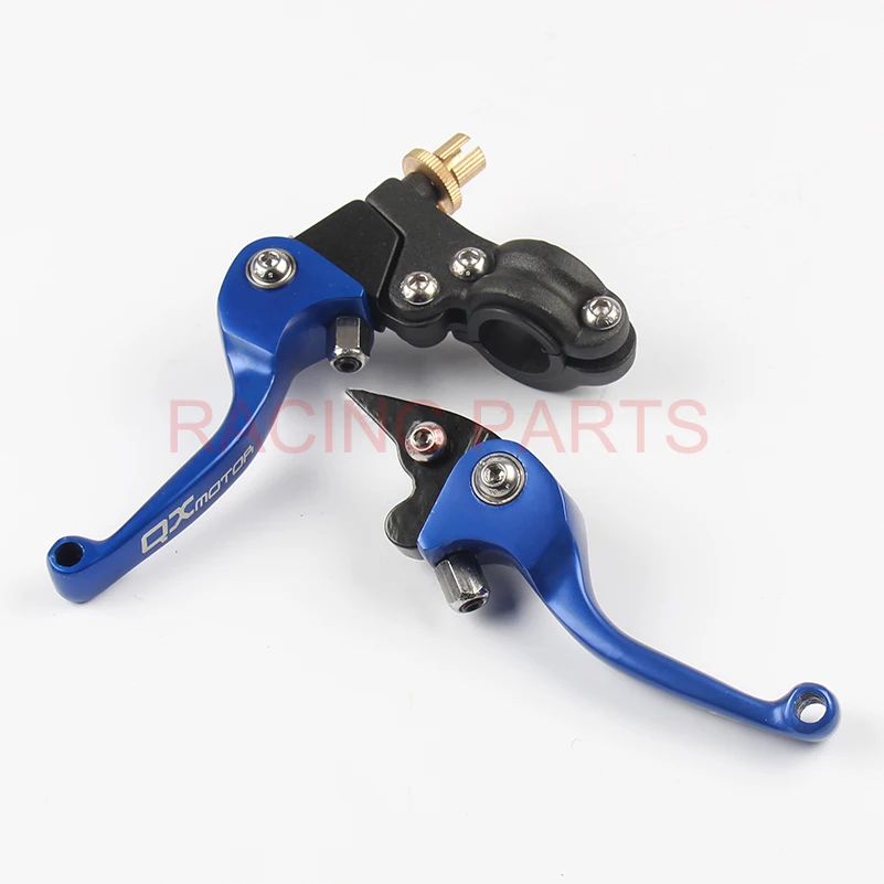 

Free Shipping CNC QX BLUE folding brake lever clutch Lever with front pump For KLX YZF RMZ Motorcycle Dirt Pit Bike Motorcross .