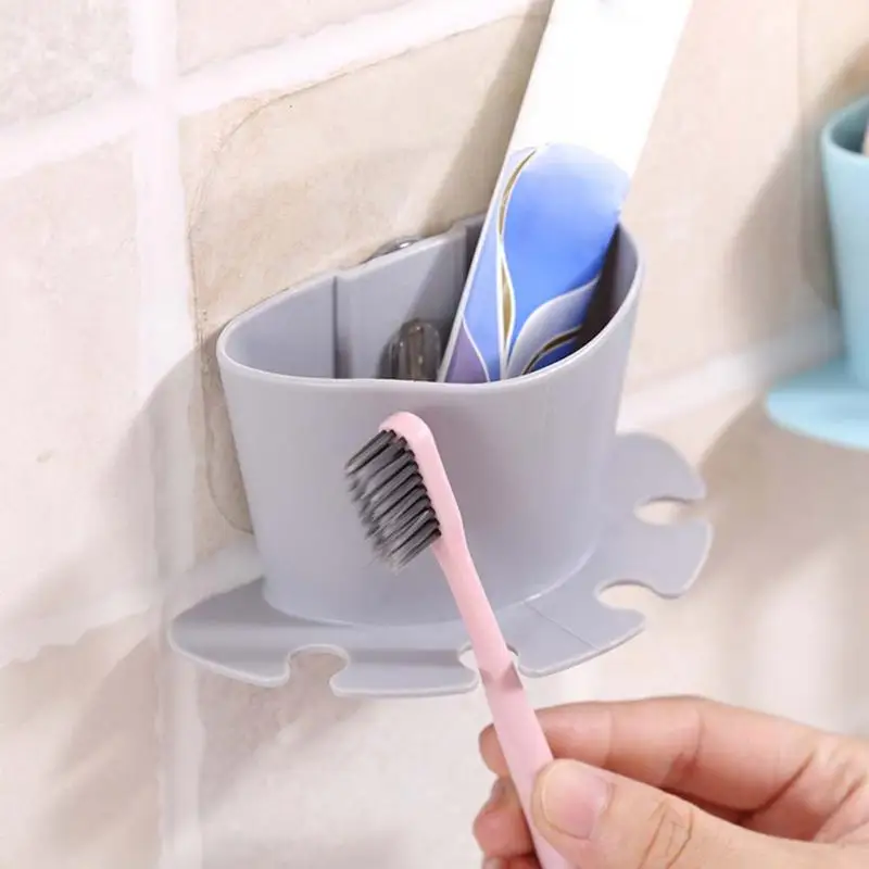 

Organizer Toothbrush Holder Toothpaste Soap Box Family Bathroom Accessories Hooks Toothpaste Soap Organizer Case #0712