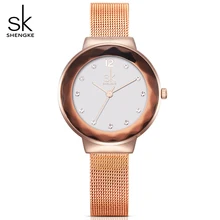 Watches Women New Creative Fashion Lrregularly Shaped Surface Rhinestones Dial Watch SK Ladies Quartz Wrist watches