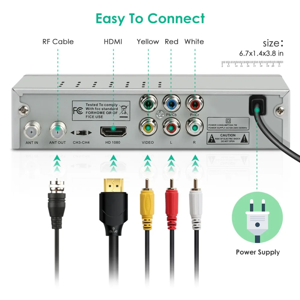 HD 1080p Tv Tuner S3 ATSC Vga TV Receiver For Recording Digital Converter Box USB Tuner Recording PVR TV Multimedia Playback