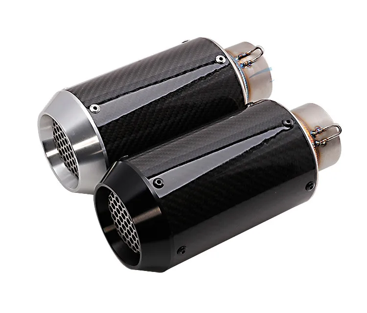 

universal Motorcycle exhaust pipe and carbon fiber CNC with sticker exhaust z800 zx10r r6 r3 r25 Muffler Racing Exhaust