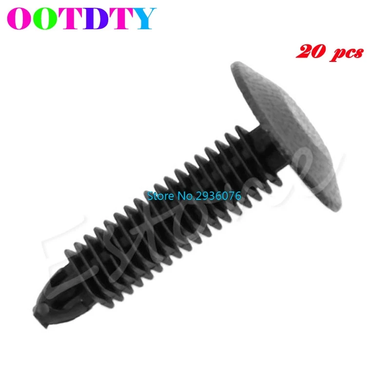 

20Ps 7mm Hole Plastic Rivets Fastener Push Clips Black for Car Auto Fender APR28_10