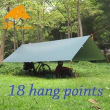 3F UL Gear Ultralight Tarp Outdoor Camping Survival Sun Shelter Shade Awning Silver Coating Pergola Waterproof Beach Tent