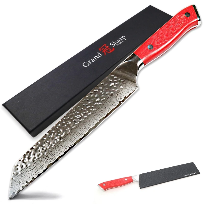 

NEW 2018 Year Model Damascus Chef Knife 8.5 Inch Japanese Damascus Stainless vg10 Steel Kitchen Kiritsuke Knife Cooking Tools