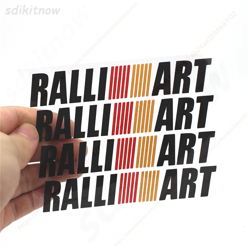 

4 pcs RALLI ART Car Door Handle Sticker Decal Auto Sports Ralliart For mitsubishi lancer asx outlander pajero galant accessories