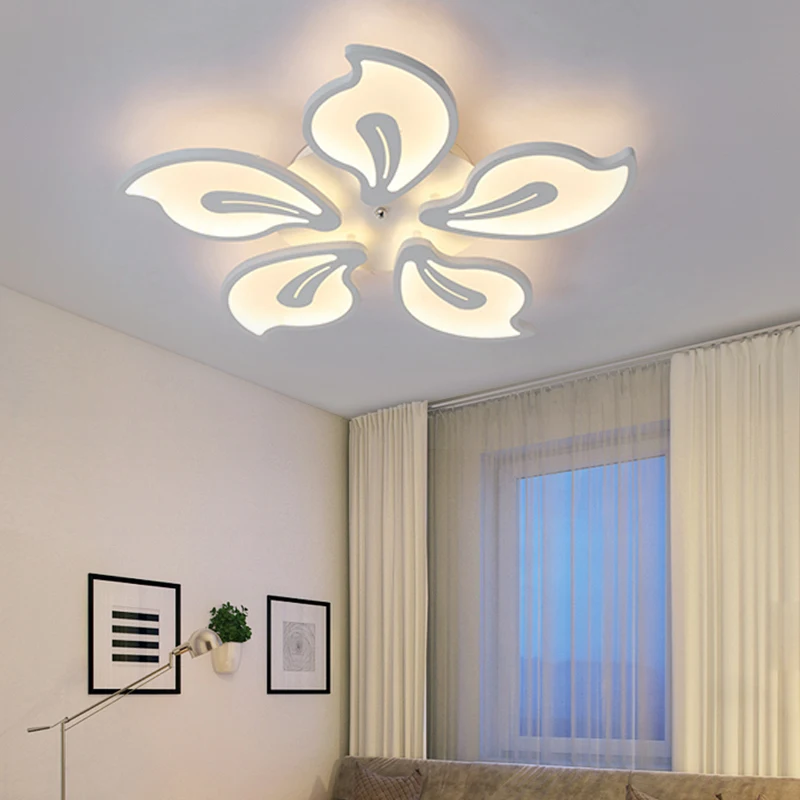 Modern White Acrylic LED Ceiling Lights AC85-260V Simple Personality Living Room Bedroom Restaurant Lighting fixture | Лампы и