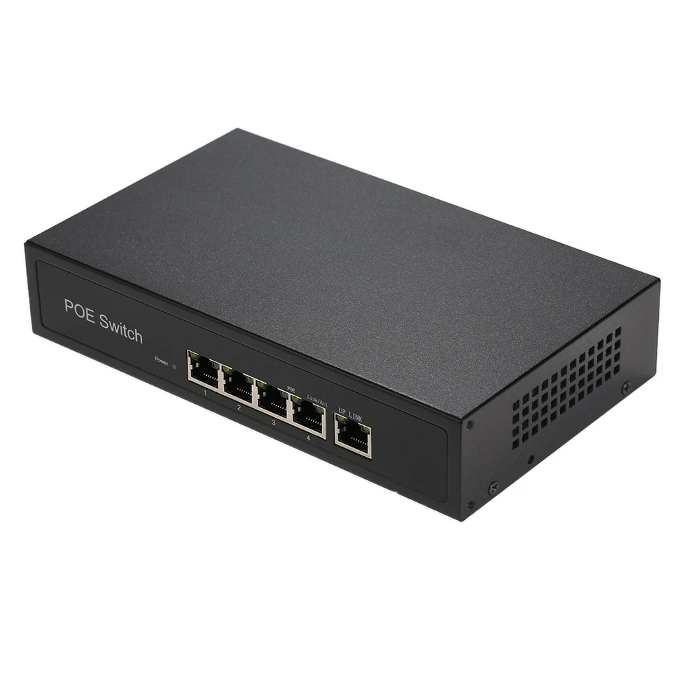 1 4 ports 10 100mbps poe switch injector power over ethernet ieee 802