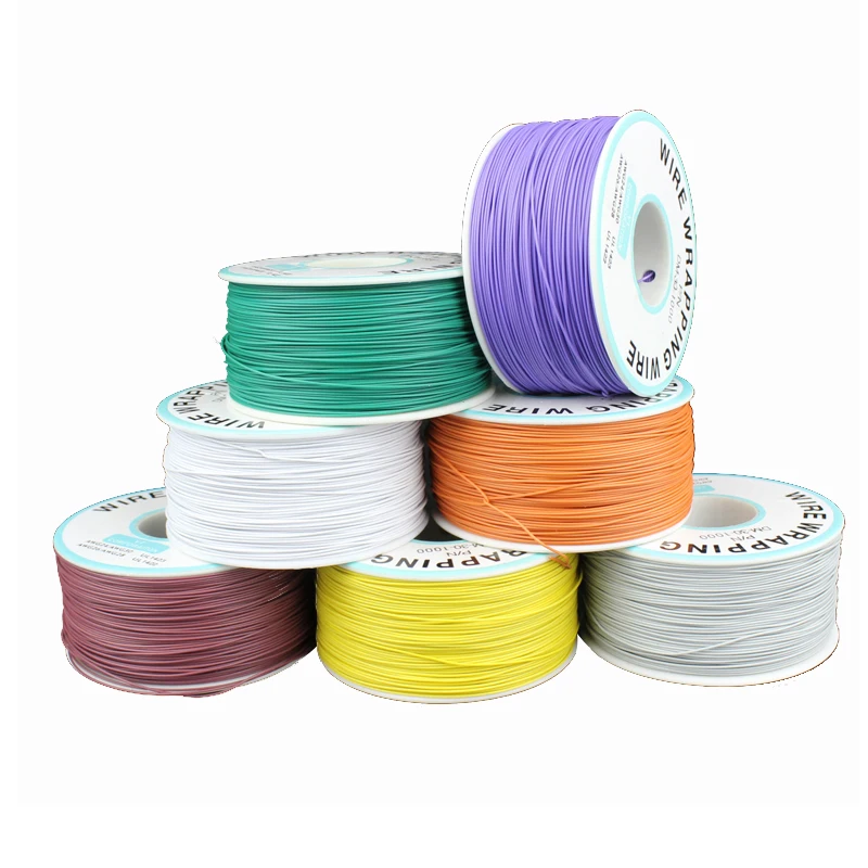 

250 m/lots 30 AWG Wrapping Wire 10 Colors Single Strand Copper Cable Ok Wire Electrical Wire for Laptop Motherboard PCB Solder