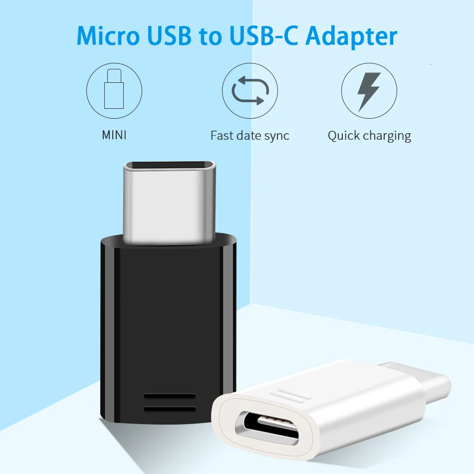 1Samsung S9 S8 plus Micro USB to Type C Converter Original Supercharge Charger Adapter Charging Snelle Lading Note8 C5 C7 C9 pro